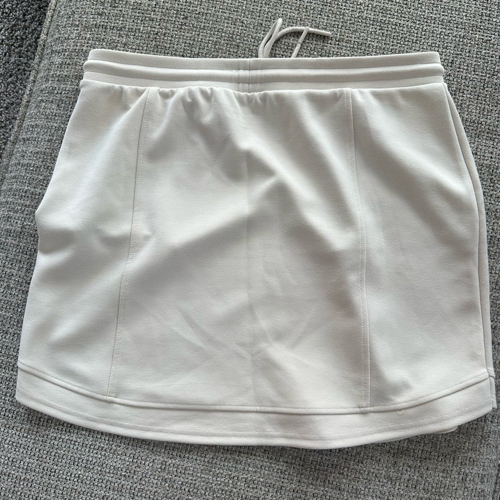 Thread & Supply Off White Drawstring Mini Skirt - image 4